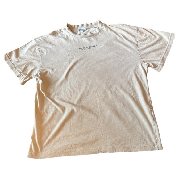 Alice&Bianca oversized beige Tee Shirt - Picture 1 of 3